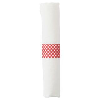 Red Gingham Pattern  Napkin Bands