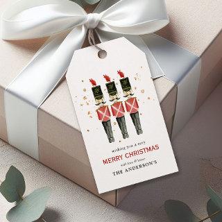 Red & Gold Nutcracker Christmas Gift Tags