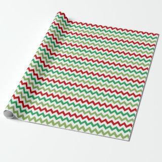 Red Green and White Zigzag