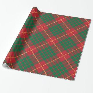 Red & green gold accents buffalo plaid pattern