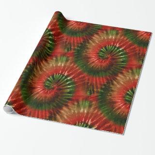 Red Green & Gold Fun Tie Dye Starburst Retro