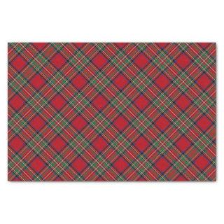 Red Green Plaid Rustic Classic Stewart Tartan Tissue Paper