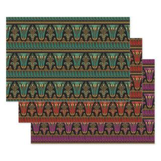 Red, Green, Purple and Gold Art Deco  Sheets