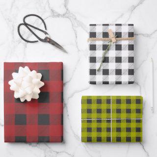 Red, Green & White Buffalo Plaid  Coordinated  Sheets