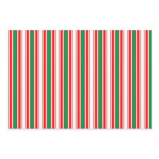 Red Green White Stripes and Gold Stars   Sheets