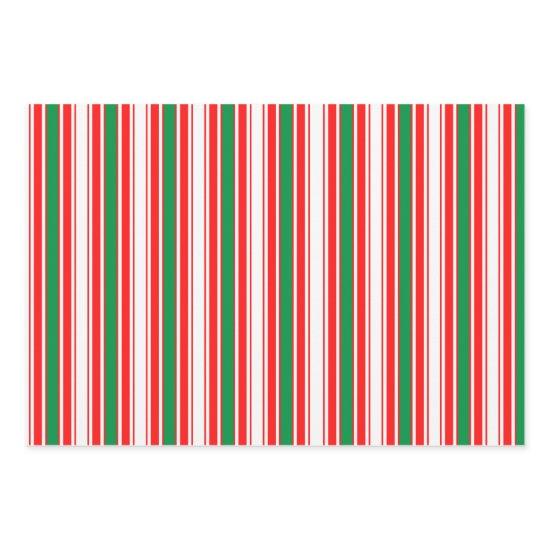 Red Green White Stripes and Gold Stars   Sheets