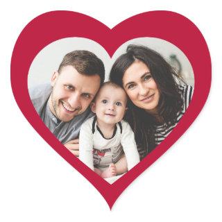 "Red Heart Photo Cut Out Valentine's Day Sticker
