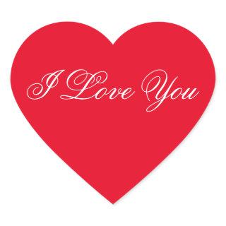 Red Heart Sticker - I Love You