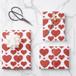 Red Hearts Shape Pattern for valentine s  day  Sheets