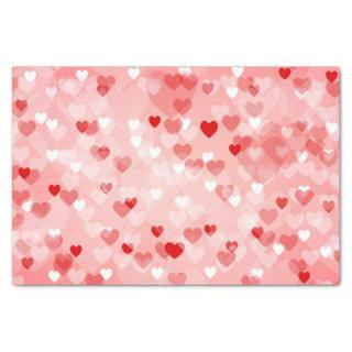 Red hearts tissue gift wrapping tissue paper