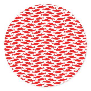 Red Herring wallpaper (Transparent background) Classic Round Sticker