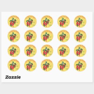 Red Hot Chili Peppers Mexican Art Text Classic Round Sticker