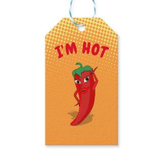 Red Hot Pepper Diva Gradient Gift Tags