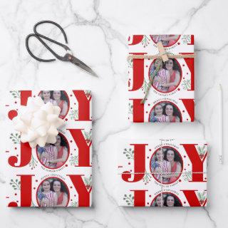 Red Joy with berries Christmas holiday photo  Sheets