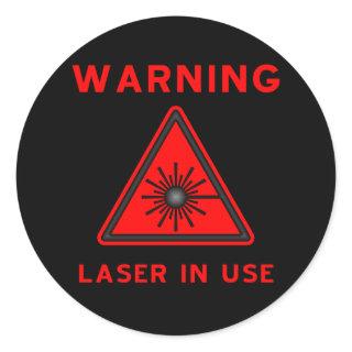 Red Laser Warning Symbol Sticker