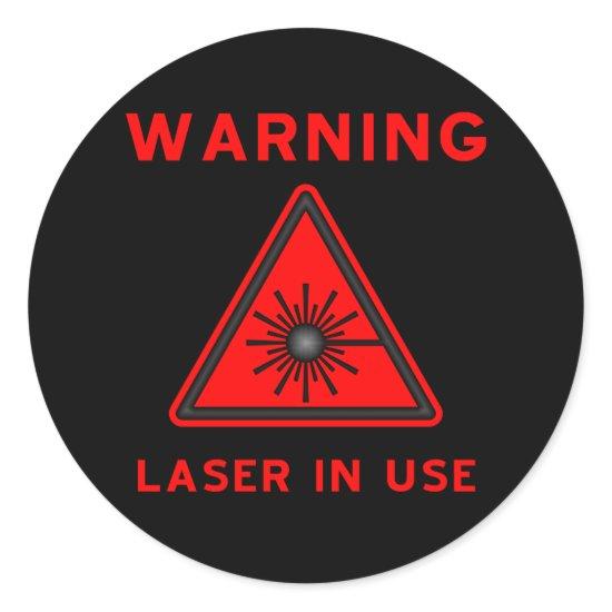 Red Laser Warning Symbol Sticker