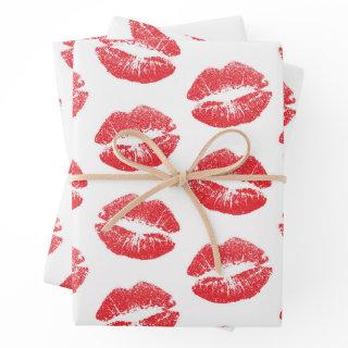 Red Lips, Pattern Of Lips, Red Lipstick, Kiss  Sheets