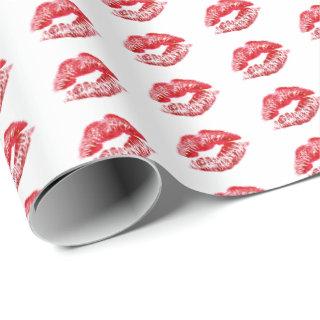 red lipstick kisses