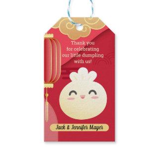Red Little Dumpling Asian Theme Favor Gift Tag
