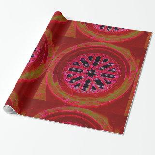 red mandala design