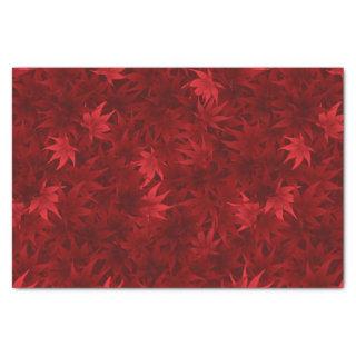 Red maple leaves pattern tissue paper