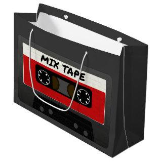 Red Mix Tape - 80s And 90s Retro Inspired Gift Large Gift Bag