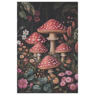 Red Mushrooms in a Fantasy Forest Tissue Paper