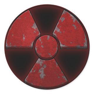 Red Nuke Classic Round Sticker