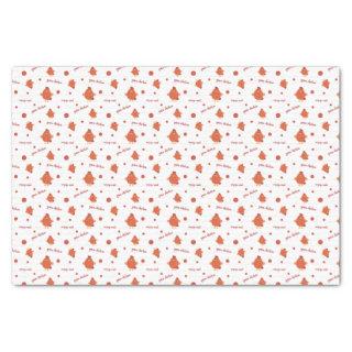 Red & Orange Yarn Chicken Patterned Tissue Paper