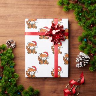 Red Panda Christmas Winter Animals Red Pandas Wrap