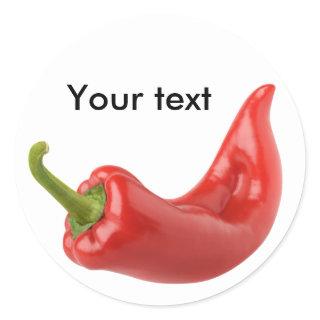 Red pepper classic round sticker