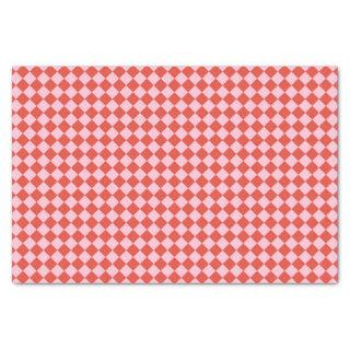 Red & Pink Checkerboard Tissue Paper