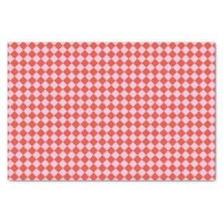 Red & Pink Checkerboard Tissue Paper