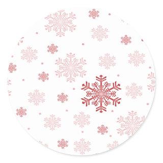 Red/Pink Snowflakes - Winter Stickers