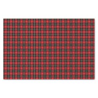 Red Plaid Background Tissue Paper