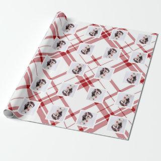 Red Plaid Christmas Hoiday Square Photo Custom