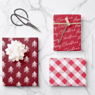 Red Plaid Pattern Christmas  Sheets