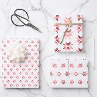 Red Poinsettia, Abstract Christmas  Sheets