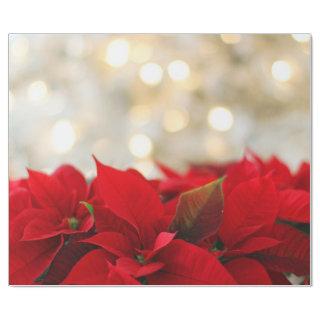 Red Poinsettias with Golden Bokeh Christmas