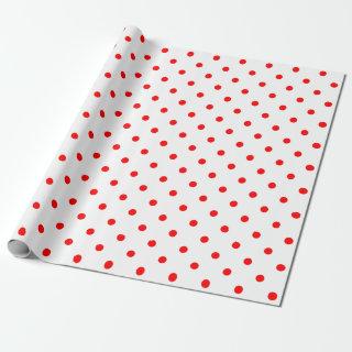 Red Polka Dot on White Large Space