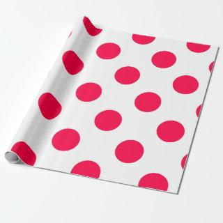 Red Polka Dots White Christmas Template Trendy