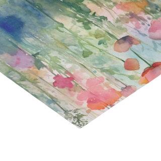 Red Poppies Watercolor Decoupage Tissue Paper
