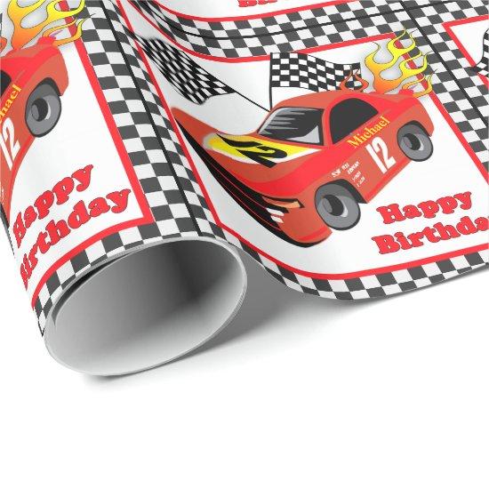 Red Race Car Personalized Birthday  Gift