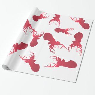 Red Reindeer Christmas Holiday Pattern