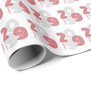 Red Retro Big Numbers Class of
