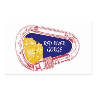 Red River Gorge Climbing Carabiner Rectangular Sticker