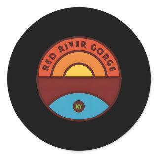 Red River Gorge Kentucky Trail Classic Round Sticker
