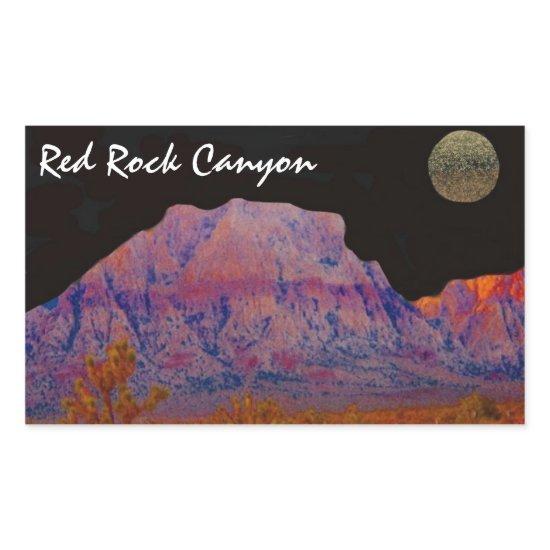 Red Rock Canyon Rectangular Sticker