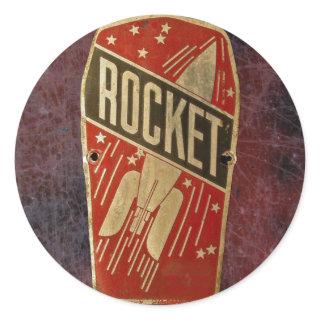 RED ROCKET. CLASSIC ROUND STICKER