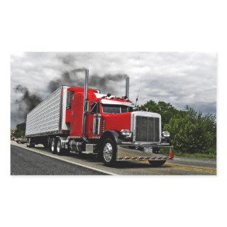 Red & Rollin' Peterbilt Stickers